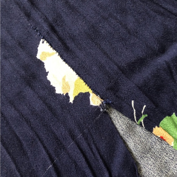 Zara Trafaluc Collection Floral Slit Dress in Navy - Picture 11 of 12